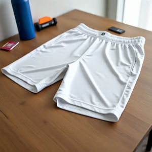 Pantalones cortos deportivos de alta calidad para hombre, secado rápido, doble capa, poliéster negro con patrón sólido para correr, gimnasio, venta al por mayor, pantalones cortos de gimnasio - Product Image 5