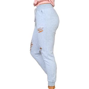 Pantalones Deportivos Casuales de Algodón 100% Personalizados OEM para Hombre, Transpirables, de Tiro Medio y Estilo Desgastado - Product Image 4