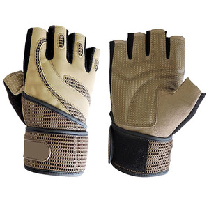 Custom Half Finger Fitness Gloves Breathable Mesh Weightlifting Gym Gloves Non Slip Adjustable Wrist <b>Strap</b> OEM - Product Image 1