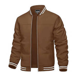Blouson aviateur décontracté Letterman design brodé pour hommes hiver laine tissu léger coupe-vent fermeture éclair OEM service disponible - Product Image 3