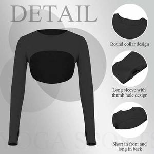 Women's Top Fitness Sets Solid Pattern Yoga Crop Sport Leggings Wholesale Price 3-Piece Workout <b>Suit</b> with <b>Short</b> Tops - Product Image 5