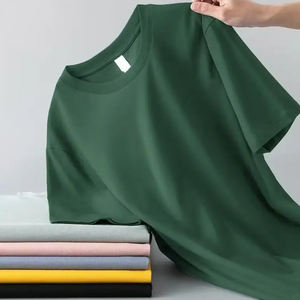 Conjunto de camisas, colores personalizados, camiseta en blanco para hombre, tela de gran tamaño, estampado de algodón pesado, Color personalizado, Camiseta de algodón de verano para hombre, camiseta neutra - Product Image 6