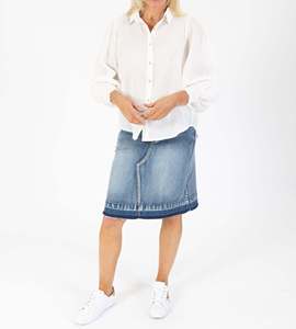 Blusa Elegante Informal de Verano para Mujer, Talla Grande, 100% Algodón, Antiarrugas, con Puños Fruncidos y Corte Curvo - Product Image 5