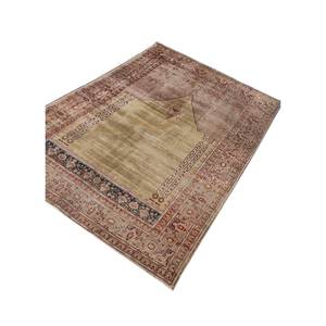 Tapis en soie noué à la main Gulmarg Pae-5768, 10 mm, motif floral classique Aubusson, pour entrée, prière, couloir, rectangulaire, fait main - Product Image 2