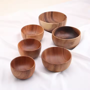 ชุดชามสลัดทำจากไม้ชามธรรมชาติขนาดต่างๆโดยงานฝีมือเสี้ยว - Product Image 1