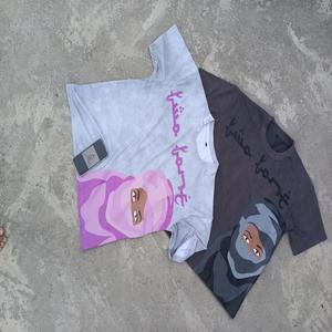 T-shirt 100% coton OEM de haute qualité pour hommes, style formel avec sérigraphie brodée et motif en soie - Product Image 3