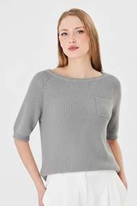 Suéter de Punto para Mujer, 100% Algodón Orgánico, Holgado, Transpirable, Suave y Cálido - Product Image 4