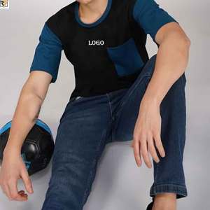 <b>Men</b> 100% Cotton Tshirt Print Customize casual wear printed <b>men</b> Tshirt o-neck street style <b>cool</b> loose <b>T</b>-<b>shirt</b> contrast panel - Product Image 4