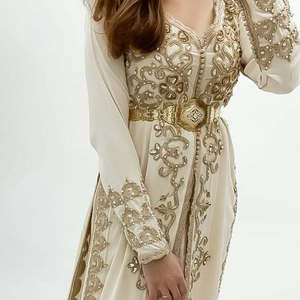 Qiao — robe de soirée CAFTAN, nouveau DESIGN, belle broderie de dabi, perles en verre de cristal, pierre de verre, travail pour mariage, @ 2022 - Product Image 1