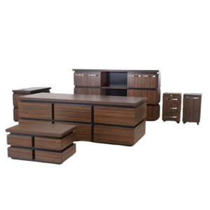 Ensemble de bureau de direction moderne en mélamine et bois, 5 pièces, pour la vente en gros aux entreprises - Collection 2026 - Product Image 1