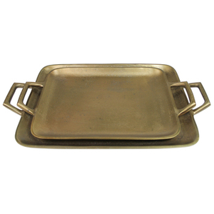 Premium Brass Gold Plated Metal Food Serving <b>Tray</b> Customized Shape <b>Large</b> Size Elegant Server Ideal For Home Use And Events - Product Image 2