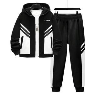 Conjunto de chándal para niños de aspecto inteligente de retazos personalizado de calidad superior, ropa de calle informal, conjunto de chándal de ajuste Regular transpirable - Product Image 1