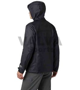 Chaqueta cortavientos impermeable de poliéster ligero de gran tamaño para hombre con cremallera de lluvia larga estándar de talla grande hecha por VALVA SPORTS - Product Image 4