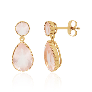 Fine Jewelry High Quality 925 Sterling Silver <b>Rose</b> <b>Quartz</b> Gemstone Bezel Setting Drop <b>Earrings</b> Women's Gift Jewelry - Product Image 3