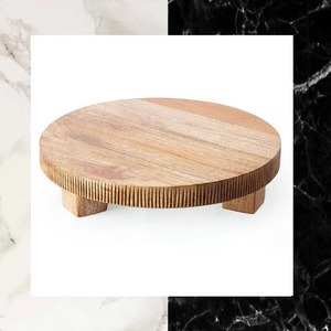 ขาตั้งเค้กไม้มะม่วงกลม - Product Image 1