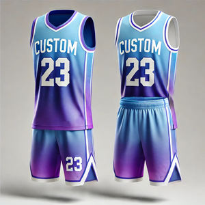 Conjunto de uniforme de baloncesto para hombre, camiseta y pantalones cortos, transpirable, ligero, de secado rápido, ropa deportiva atlética para entrenamiento, partido, equipo - Product Image 2