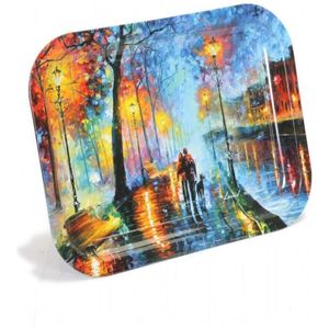 Bandeja decorativa de Venecia de 233x307mm de Afremov, plato Rectangular de Metal para servir con perla de madera para servir comida, estilo árabe - Product Image 3