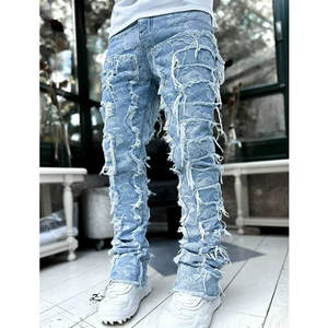 Pantalon empilé pour homme de haute qualité, taille élastique, toile légère, respirant, séchage rapide, décontracté, taille mi-haute, coupe droite - Product Image 2