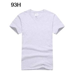 Venta al por mayor de alta calidad Color sólido 180gsm camisetas algodón logotipo personalizado impreso liso cuello redondo Camiseta 1 Deluxe mezcla camiseta - Product Image 5