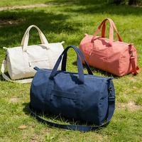 Sac de sport roulant personnalisé avec logo, en toile zippée, motif rayé coloré, idéal pour la plage et les voyages, nouveau modèle premium