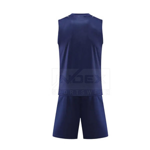 Ensemble de maillots de volley-ball unisexe INDEX sans manches, col en V, évacuation de l'humidité, 100% polyester, vêtements de sport pour adultes toutes saisons - Product Image 3
