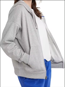 Sweat à capuche de haute qualité pour femmes Usine Vente en gros Pas cher Sweat à capuche pour femme Grande taille Coton Full-Zip Léger Sweat à capuche pour femme - Product Image 2