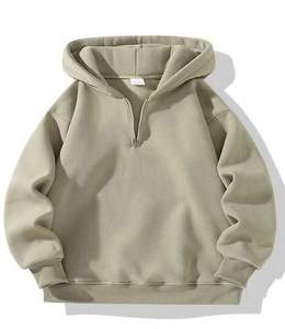 Meilleur matériau en coton respirant hommes quart fermeture éclair sweat à capuche High Street Style 100% coton quart fermeture éclair hommes sweats à capuche - Product Image 1