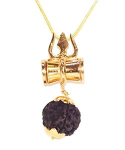 โซ่ Rudraksha Damru Kavach - Product Image 1