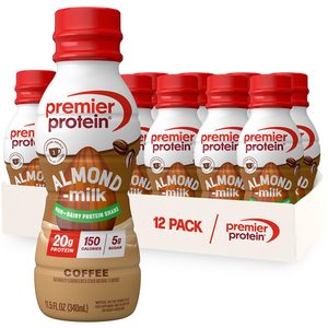 Batido de Proteína Vegetal sin Lácteos Premier Protein, Café con Cafeína para Energía – 11.5 oz líquidas, Paquete de 12 - Product Image 1