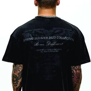 เสื้อยืดผ้าคอตตอนผ้าไผ่คอมบ์หนาทรงหลวมสำหรับผู้ชายพิมพ์โลโก้ผ้าไมโครไฟเบอร์สีขาวแบบเรียบ100% งานตามสั่ง - Product Image 6