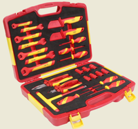 Kit de 25 outils électriques, boîte à outils, ensemble d'outils isolés VDE 1000v pour électriciens, 6 tournevis, 7 clés