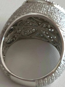 Anillo de diamantes de moissanita de Plata de Ley 925, joyería de HIP HOP, anillo de diamantes personalizado, anillo de diamantes de boda - Product Image 2