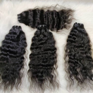 ผมมนุษย์ม้วนแบบธรรมชาติเป็นลอนแบบทอจากผู้ผลิตเวียดนามผมยาว OEM มีหลายพื้นผิว - Product Image 6