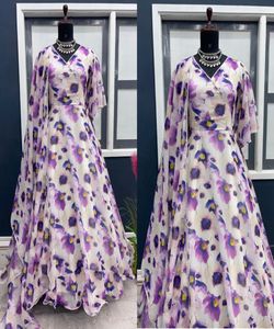 ชุดทำงานผ้า Georgette พิมพ์ลายดอกไม้ - Product Image 4