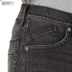 กางเกงขาสั้นผ้ายีนส์สีสำหรับผู้ชายกางเกงขาสั้นผ้าเดนิมปักลาย - Product Image 6