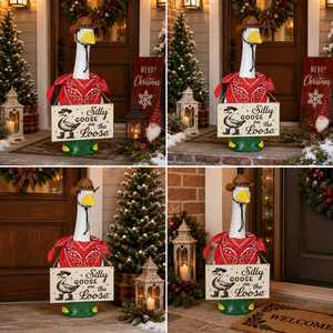 Décoration de Jardin pour Porche : Statue de Canard Western avec Chapeau de Cowboy, Bandana Rouge et Panneau Suspendu – Idéale pour les Fêtes - Product Image 6
