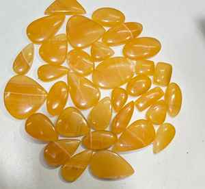 Venta al por mayor, cabujón de calcita amarilla Natural, piedras preciosas de cuarzo de cristal de alta calidad, piedras preciosas sueltas, forma de tamaño mixto, fabricación de anillos de joyería - Product Image 4