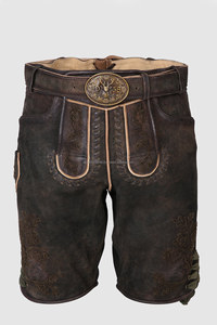 Nuevo diseño personalizado Trachten Kneibund Lederhose/Trachten Bavarian Pants/ Lederhosen Real Leather Short Lederhose para hombres 2025 - Product Image 5