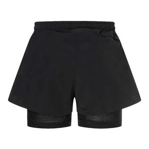 Short double couche pour femmes de couleur unie de qualité supérieure/Short double couche extensible pour femmes le plus vendu taux de gros OEM - Product Image 4