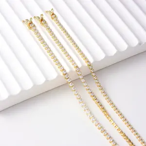 กำไลเทนนิสแบบวินเทจสำหรับผู้หญิง ประดับเพชรทรงกลม 6 กะรัต เพชรเลี้ยงในห้องปฏิบัติการ เงินสเตอร์ลิงชุบทอง น้ำหนัก 11.5 กรัม TISHYA DIAMOND - Product Image 3