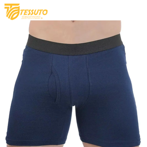 Sous-vêtements pour hommes sous-vêtements confortables à séchage rapide sans couture pour hommes sous-vêtements en coton spandex personnalisé rayé Logo imprimé Boxer court Oem - Product Image 4