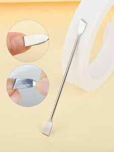 Empujador de cutículas de uñas al por mayor herramienta de manicura empujador de cutículas de acero inoxidable - Product Image 4