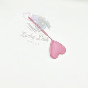 Espejo de acero inoxidable con forma de labios rosa claro personalizado, almacenamiento en caja para comprobar pestañas postizas, herramientas de extensión de pestañas - Product Image 6