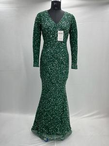 Robe de soirée pleine longueur pour dames élégantes Respirant Poly-Mesh Perlé Perles Broderie Droite Fêtes d'été Cocktail Événements - Product Image 6