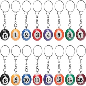 CUEELF - Juego de 16 Llaveros de Billar <span class=keywords><strong>con</strong></span> Bolas de Colores Variados para Regalo de Billar y Snooker - Product Image 4