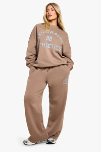 Taupe personnalisé femmes Colorado athlétisme jambe droite Joggers dernier hiver éponge polaire pantalons de survêtement/pantalon/pantalon - Product Image 4
