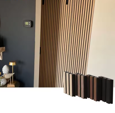 Versatile Wooden Slat Acoustic Panels for Soundproofing for Walls Bedroom Living Room School Apartment 3D Model Design for Hotel