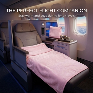Ensemble couverture et oreiller de voyage 2 en 1 avec logo personnalisé, compact, léger, écologique, doux pour la peau, en polaire et flanelle, portable pour avion et <span class=keywords><strong>voiture</strong></span> - Product Image 6