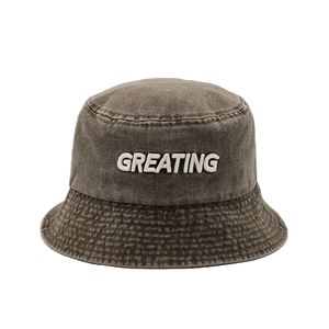 Chapeau de plage unisexe en toile de coton 100% personnalisé avec logo brodé pour le printemps/été, chapeau de seau brodé - Product Image 4