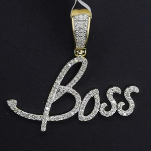 2.00Ct colgante de moissanita Real letra personalizada 14K chapado en oro amarillo joyería de plata esterlina colgantes finos encanto de fiesta - Product Image 1